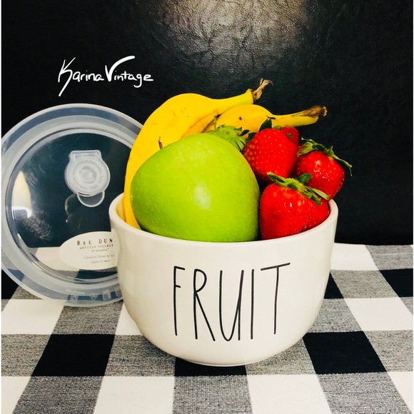 Rae Dunn Other - Rae Dunn Medium Size Fruit Serving Bowl Dinnerware Serveware w/Storage Lid